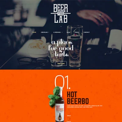 Beer Food Lab Website Design