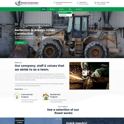 Danish Construction Website Design