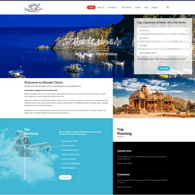 WanderThirst Website Design