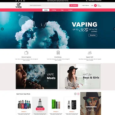 Vaping Website Design