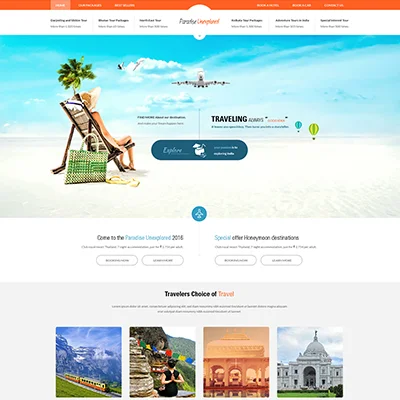 Paradise Unexplored Website Design