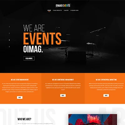 Oimag  Events Website Design