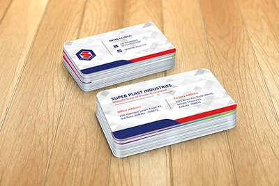 Super Plast Business Card Design