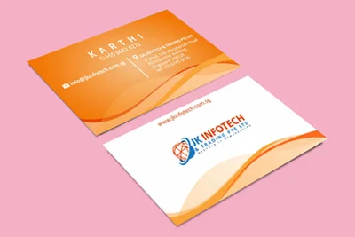 JK Infotech Business Card Design