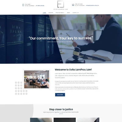 Evita Lambrou Law Custom and Outsource Web Design