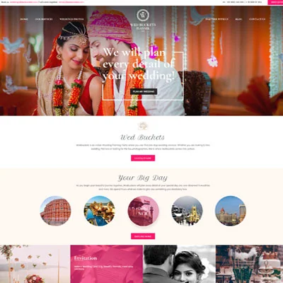Wed Buckets Planner Custom and Outsource Web Design